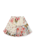 חצאית מיני פרחונית מכותנה - גילאי 1-10 ZIMMERMANN KIDS