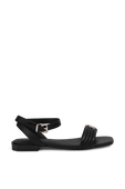 תמונה קידמית של Padded Leather Sandals In Black