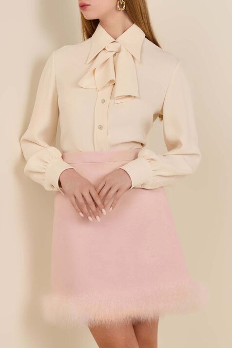 חולצה עם צווארון קשירה VALENTINO