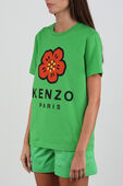 חולצת לוגו פריז עם פרינט פרח KENZO