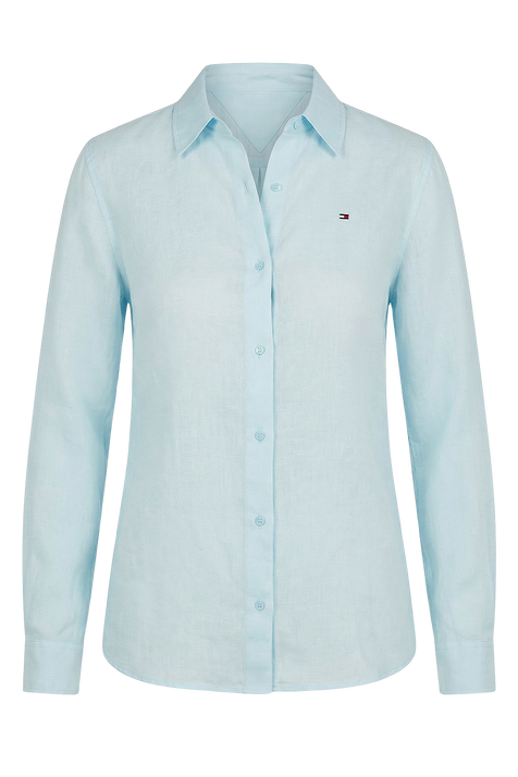 חולצה מכופתרת פשתן TOMMY HILFIGER