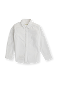 גילאי 3-7 חולצת כפתורים קלאסית עם דיטייל לוגו בדש FENDI KIDS
