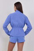תמונת דוגמן אחורית של UV-Protective Cinch-Waist Running Jacket