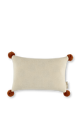 כרית מלבנית עם פונפונים בצבע בז' NOBODINOZ