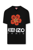 חולצת לוג טי עם הדפס פרח KENZO