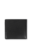 תמונה אחורית של Signature Grainy Leather Wallet In Black&nbsp;