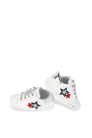 מידות 17-19 נעלי תינוקות עם עיטור כוכבים TOMMY HILFIGER KIDS