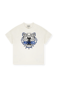 גילאי 2-4 חולצת טי לבנה עם סמל הנמר KENZO KIDS