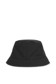 כובע באקט כותנה עם תגית ממותגת בגוון שחור MONCLER
