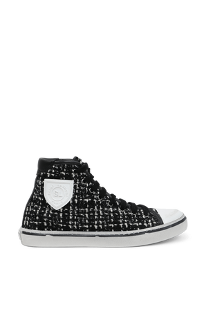 נעלי סניקרס בדפורד סרוגות בגווני שחור ולבן SAINT LAURENT