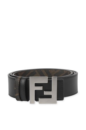 Reverisble Leather Belt in Brown FENDI