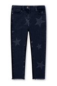 תמונה קידמית של גילאי 2-14 מכנסי ג'ינס עם כוכבים