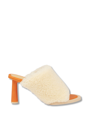 Les Mules Carres Ronds in Beige JACQUEMUS