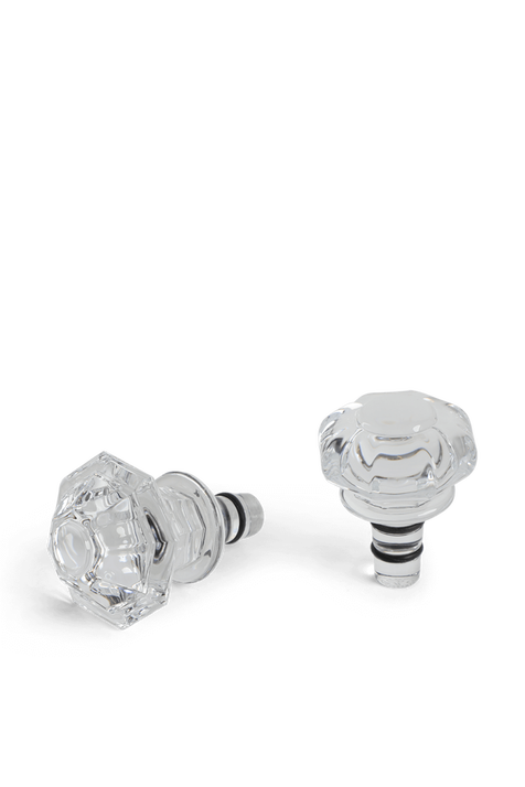 סט שני פקקים אוניברסליים לבקבוקים מקריסטל שקוף BACCARAT HOME