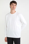 Pique Oversized-Fit Long-Sleeve Shirt