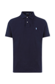 תמונה קידמית של Slim Fit Polo Shirt in Newport Navy