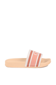 מידות 28-35 כפכפי סליידס לוגו בגוון אפרסק CHLOE KIDS