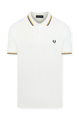 חולצת פולו קצרה עם לוגו רקום FRED PERRY