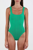 תמונת דוגמן קידמית של Square Neck Swimsuit in Green