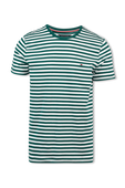 Strip Slim Fit T-Shirt in Green ans White TOMMY HILFIGER