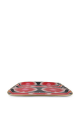 מגש פייברגלאס עם הדפס גראפי בשחור ואדום LES OTTOMANS