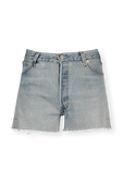 מכנסי ג'ינס היי רייס קצרים עם שפשופים RE/DONE