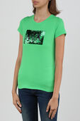 חולצת טי ירוקה עם לוגו פייטים ARMANI EXCHANGE