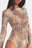 תמונת תקריב דוגמן של MOCK NECK L/S BODYSUIT