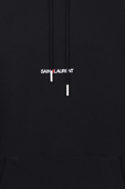 Saint Laurent Logo Hoodie in Black SAINT LAURENT
