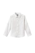 חולצה מכופתרת בלבן - גילאי 3-5 PETIT BATEAU