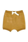 גילאי 6-12 חודשים מכנסיים קצרים בגוון קאמל עם פפיון PETIT BATEAU