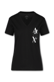 תמונה קידמית של V-Neck T-Shirt in Black