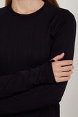 תמונת תקריב דוגמן של Rest Less Variegated Ribbed Pullover