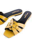 Tribute Flat Sandals in Khaki SAINT LAURENT