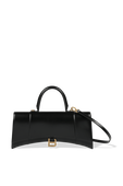 Hourglass Stretched Top Handle Bag in Black BALENCIAGA