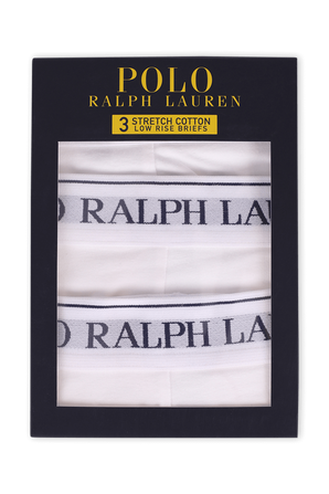 Low Rise Brief 3 Pack in White POLO RALPH LAUREN