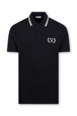 חולצת פולו עם לוגו רקום VALENTINO