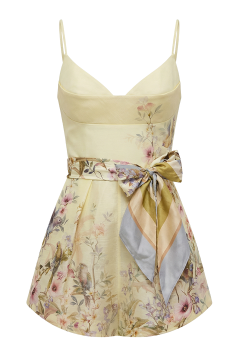 אוברול פשתן בהדפס פרחוני ZIMMERMANN