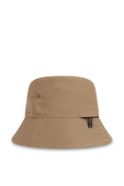 כובע באקט קאמל עם לוגו עלה רקום OFF WHITE