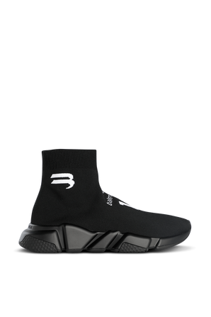 נעלי סניקרס ספיד שחורות עם לוגו רקום BALENCIAGA