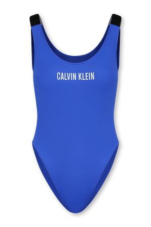 בגד ים שלם כחול עם לוגו CALVIN KLEIN