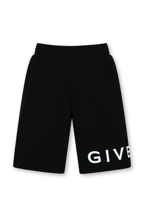 מכנסי טרנינג שחורים קצרים עם לוגו GIVENCHY
