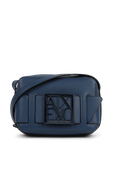 תיק מסנג'ר כחול עם רצועת לוגו ARMANI EXCHANGE