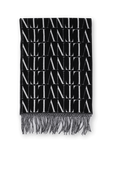 צעיף לוגומאני מצמר בגווני שחור ולבן VALENTINO GARAVANI