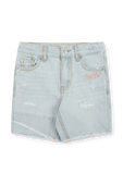 גילאי 4-6 מכנסי ג'ינס קצרים בגוון בהיר LEVI`S KIDS