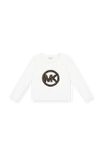 חולצת לוגו טי מכותנה עם שרוולים ארוכים - גיל 14 MICHAEL KORS KIDS