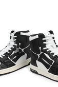 תמונת תקריב של Skeleton High Top Sneakers in Black and White