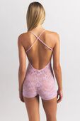 תמונת דוגמן אחורית של STRETCH LACE LOW BACK ONESIE