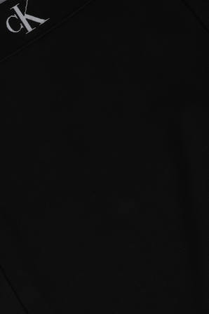 גילאי 4-16 חצאית מיני שחורה עם רצועת לוגוטייפ CALVIN KLEIN