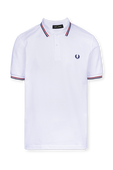 חולצת פולו ספורטיבית לבנה FRED PERRY